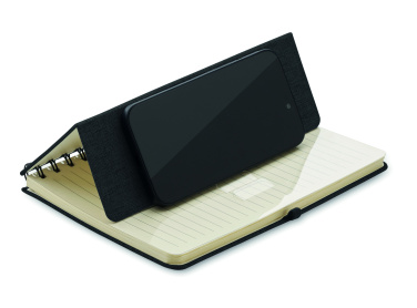 Logo trade promotional merchandise image of: A5 notebook with phone holder