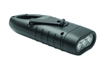 Logo trade corporate gift photo of: Solar torch with dynamo crank