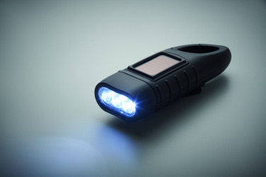 Logo trade promotional gifts image of: Solar torch with dynamo crank