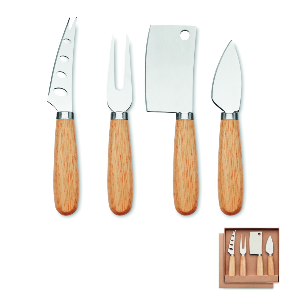 Logotrade promotional product image of: Set of 4 cheese knives