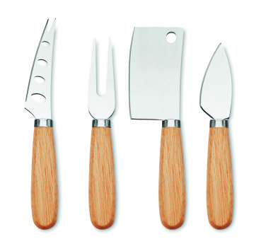 Logo trade business gifts image of: Set of 4 cheese knives