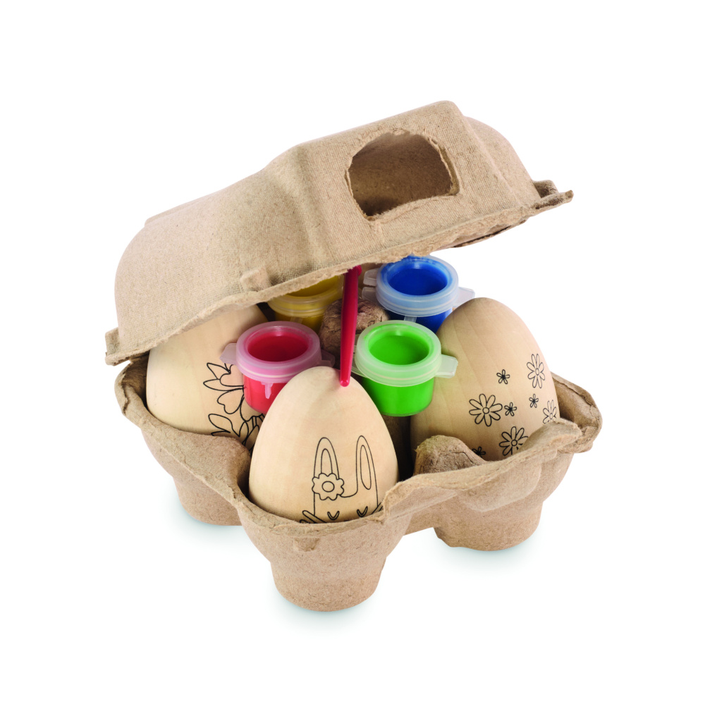 Logotrade corporate gift image of: Wooden eggs painting set