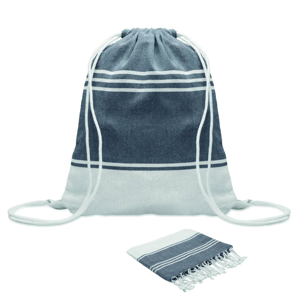 Logo trade promotional merchandise image of: Hammam towel drawstring set