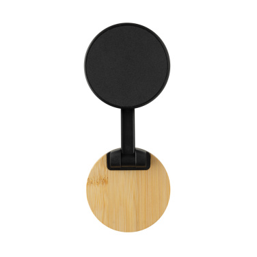 Logotrade promotional product picture of: Magmount RCS recycled plastic and bamboo phone stand