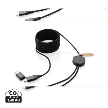 Logotrade promotional merchandise picture of: Terra RCS recycled PET 3 meter  4-in-1 cable