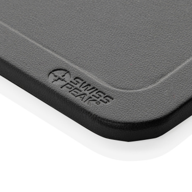 Logo trade promotional products image of: Swiss Peak 3 in 1 RCS recycled PU wireless charger desk tray