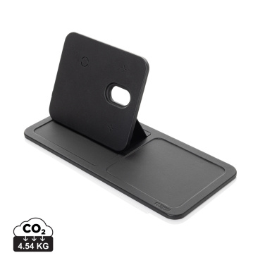 Logotrade corporate gifts photo of: Swiss Peak 3 in 1 RCS recycled PU wireless charger desk tray