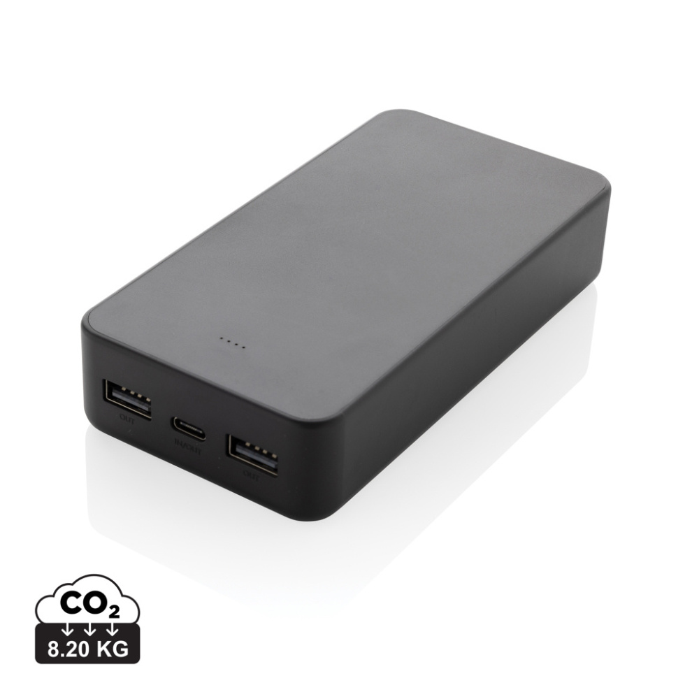 Logo trade corporate gifts picture of: Boostcore RCS recycled plastic powerbank 20.000mAh USB C