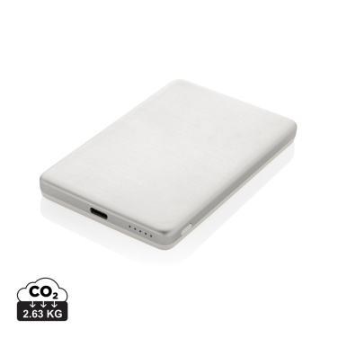 Logo trade business gift photo of: Orion RCS recycled aluminum 5000 mah 5W magnetic powerbank