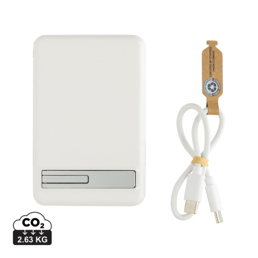 Logo trade promotional giveaways picture of: Zen RCS rplastic 5000 mah 5W magnetic bamboo powerbank