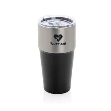 Logo trade business gifts image of: Fluid RCS certified recycled steel tumbler 500ml