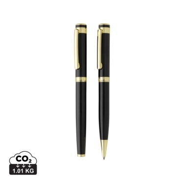 Logotrade promotional giveaways photo of: Swiss Peak Luca RCS recycled brass deluxe pen set