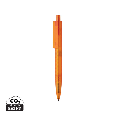 Logotrade promotional product picture of: X3 GRS recycled PC plastic pen frosted