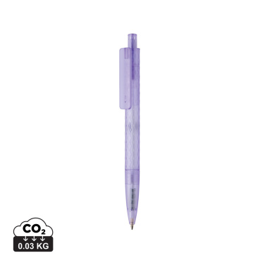 Logo trade promotional giveaways image of: X3 GRS recycled PC plastic pen frosted