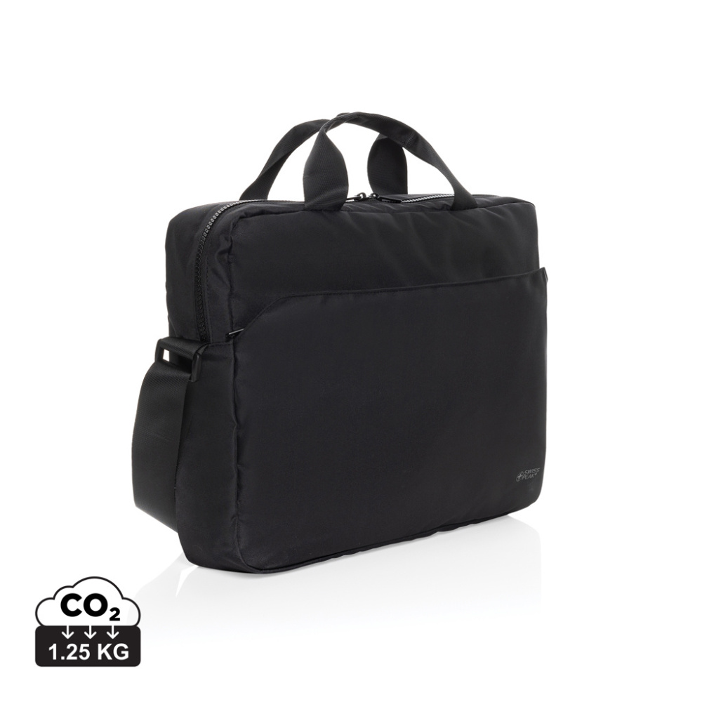 Logo trade business gift photo of: Swiss Peak Aware™ RPET Essential 15.6 inch laptop bag