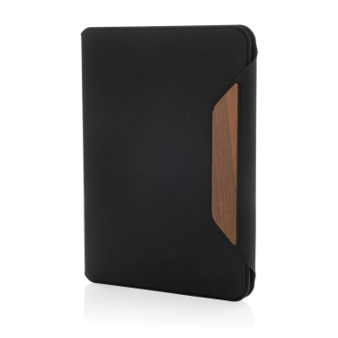 Logotrade promotional item image of: Teri AWARE™ RPET and walnut A5 portfolio