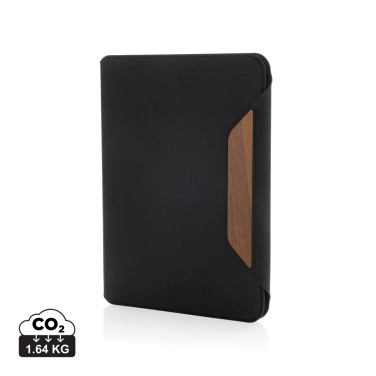 Logotrade promotional product image of: Teri AWARE™ RPET and walnut A5 portfolio