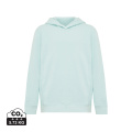 Iqoniq Yengo kids recycled cotton hoodie with sidepockets, crushed mint