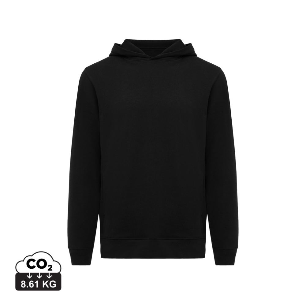 Logo trade promotional items image of: Iqoniq Yengo recycled cotton hoodie with sidepockets