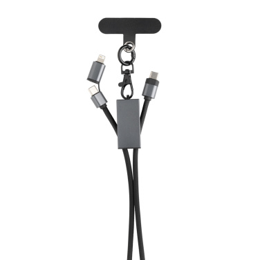 Logo trade promotional products picture of: Terra RCS recycled PET phone cord with dual charge cable