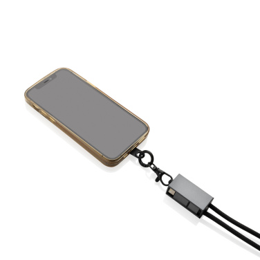 Logo trade promotional items picture of: Terra RCS recycled PET phone cord with dual charge cable