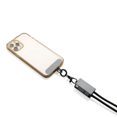 Logo trade corporate gift photo of: Terra RCS recycled PET phone cord with dual charge cable