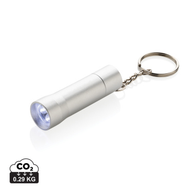 Logo trade promotional gifts image of: Flash RCS recycled aluminium keychain torch