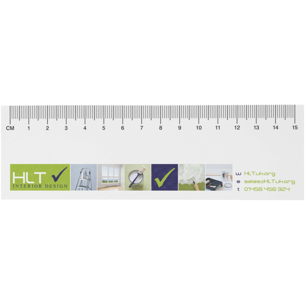 Logo trade promotional products image of: Sticky-Mate® recycled sticky notes with printed 15 cm ruler