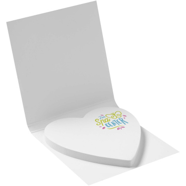 Logo trade promotional gift photo of: Sticky-Mate® soft cover heart-shaped sticky notes