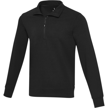 Logo trade promotional gifts image of: Tin unisex Aware™ recycled quarter zip sweater 