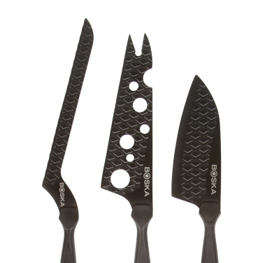 Logotrade promotional giveaway image of: BOSKA Cheese Knife Set Monaco+ Black