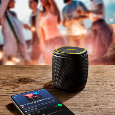 Logo trade promotional item photo of: Bluetooth speaker HERMON Schwarzwolf