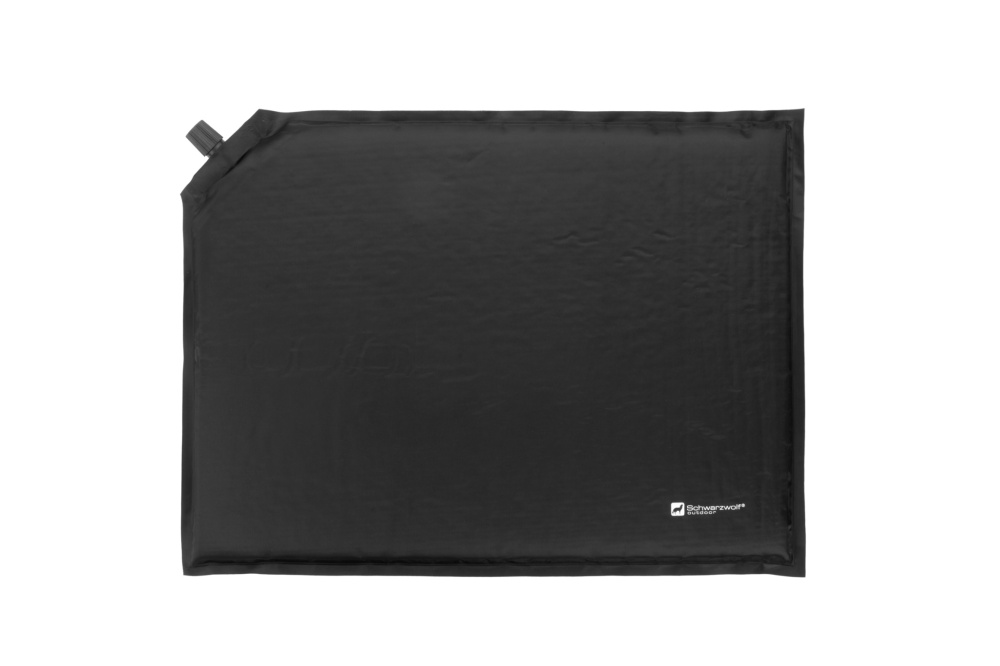 Logo trade promotional item photo of: Inflatable cushion ANTERO Schwarzwolf