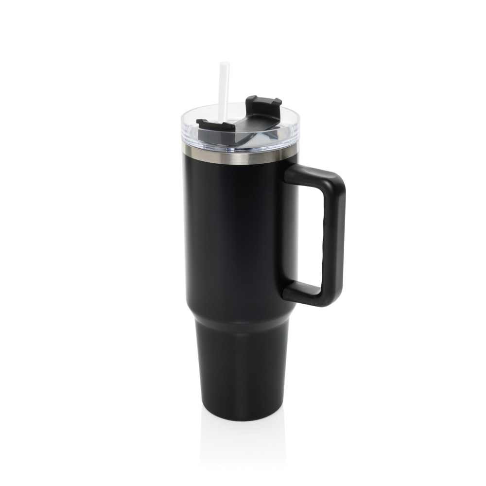 Logo trade business gifts image of: Stadley RCS recycled steel tumbler 1200ML