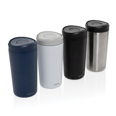 Logo trade corporate gift photo of: Avira Alix RCS re-steel click tumbler 400ML