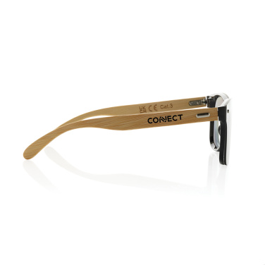 Logo trade promotional items image of: Prism RCS recycled plastic sunglasses with bamboo frame