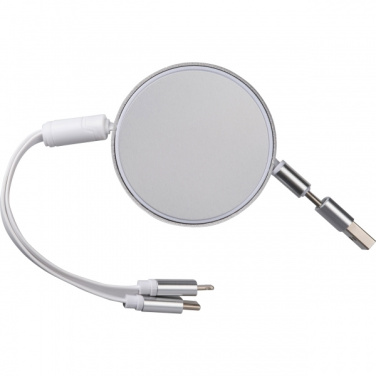 Logo trade promotional products image of: Charging cable made from recycled aluminum Ostend