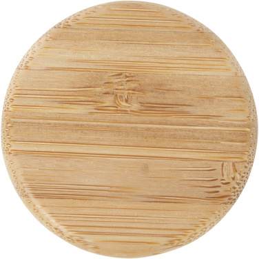 Logo trade promotional merchandise picture of: Lume 500 ml matte soda lime glass bottle with bamboo lid