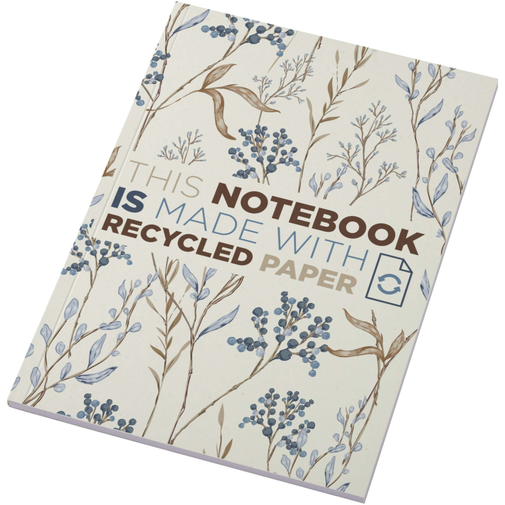 Logotrade promotional merchandise picture of: Novella Austen A5 recycled soft cover notebook - 50 sheets
