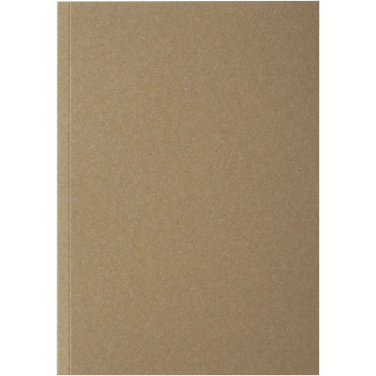 Logo trade promotional item photo of: Novella Austen A5 recycled soft cover kraft notebook - 50 sheets 