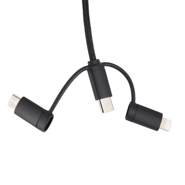 Logo trade promotional items image of: Cable 4in1 with illuminated logo - LH-ZM02