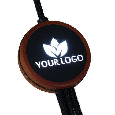 Logo trade promotional merchandise picture of: Cable 3in1 with illuminated logo - LH-ZM04
