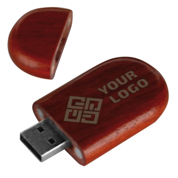 Logo trade promotional products image of: Wooden USB stick