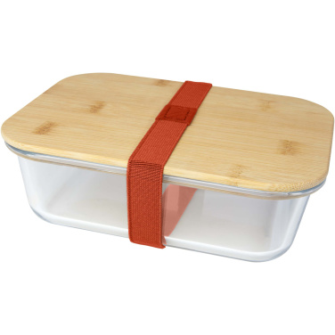 Logotrade promotional product image of: Roby glass lunch box with bamboo lid