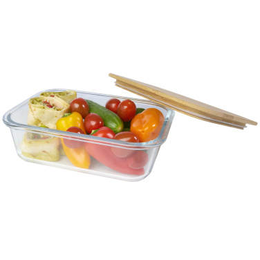 Logo trade promotional giveaways picture of: Roby glass lunch box with bamboo lid