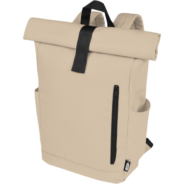 Logo trade promotional item photo of: Byron 15.6" GRS RPET roll-top backpack 18L