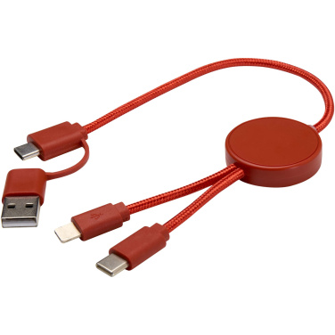 Logotrade business gift image of: Citala 5-in-1 recycled plastic 30 cm data sync and 27W fast charge cable