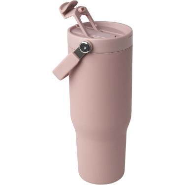 Logo trade promotional merchandise image of: Bronx 900 ml RCS recycled stainless steel copper vacuum insulated tumbler with dual function lid