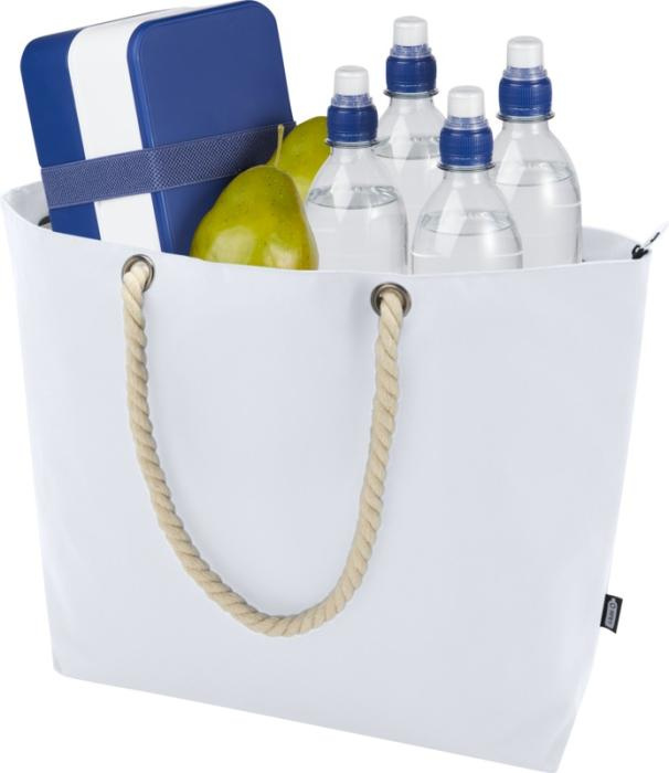 Logotrade advertising product image of: Panama GRS recycled beach cooler tote bag with cord handles
