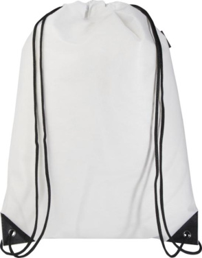 Logo trade business gifts image of: Evergreen GRS recycled non-woven drawstring bag 5L